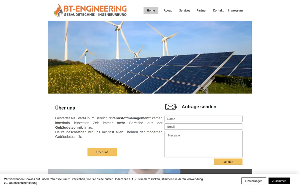 Website bte-ing.at — BT-ENGINEERING GmbH